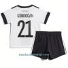 Conjunto (Camiseta+Pantalón Corto) Alemania Ilkay Gundogan 21 Primera Equipación Mundial 2022 - Niño